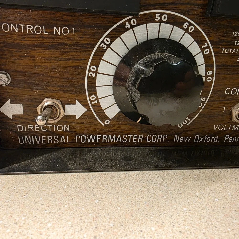 Universal Powermaster 5000 Model Train Controller Transformer Wood Grain WORKS